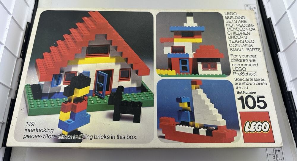 VINTAGE 1974 LEGO Set Number 105 Factory Sealed See description Fast Shipping